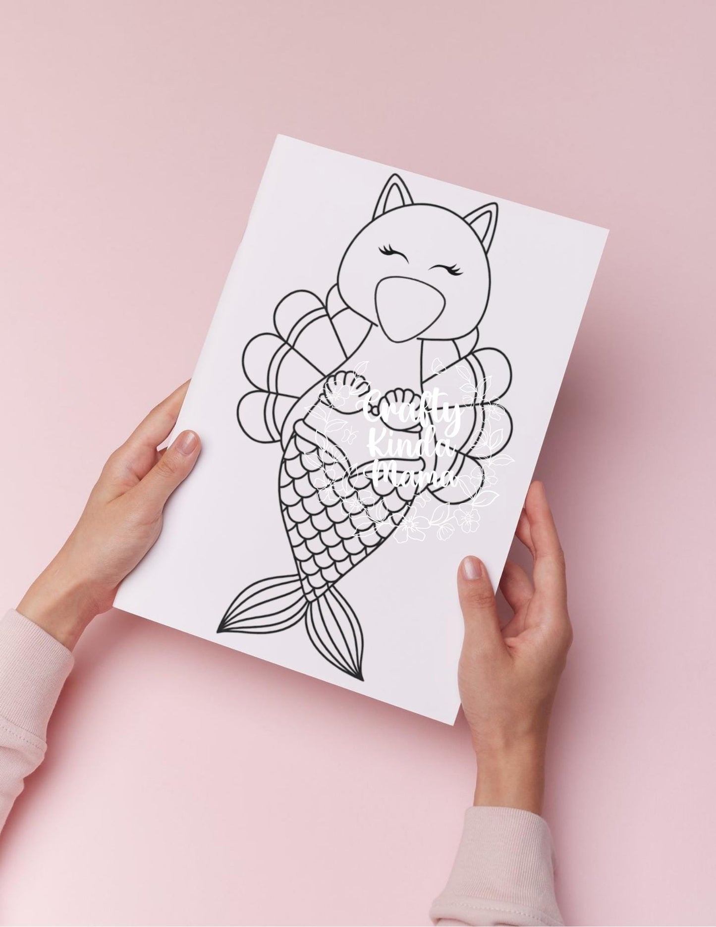 Mermaid Cat Turkey Printable (Instant Digital Download)