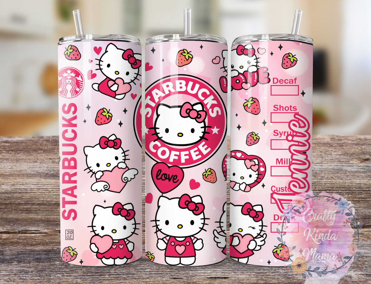 Custom Kitty 20oz Hot and Cold Tumbler OR Sports Bottle