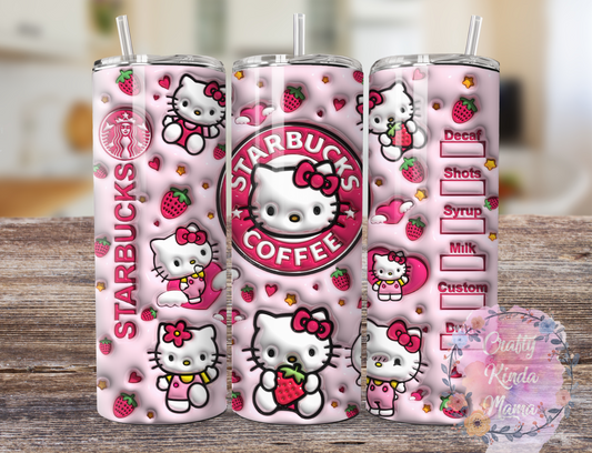 3D SB Kitty Friend 20oz Hot and Cold Tumbler OR Sports Bottle