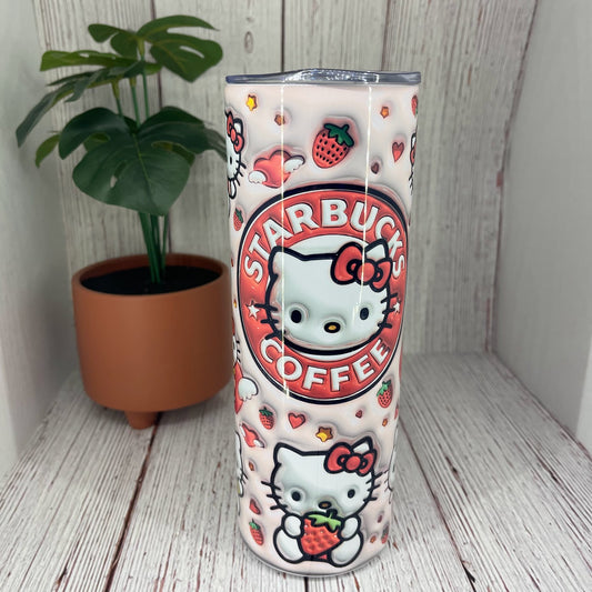 3D SB Kitty Friend 20oz Hot and Cold Tumbler OR Sports Bottle