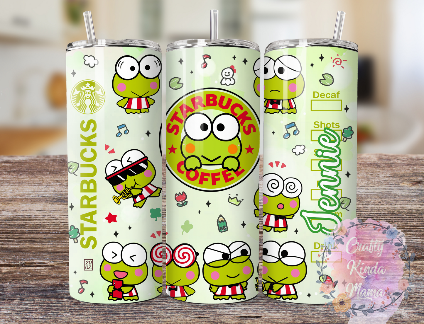 Custom Frog 20oz Hot and Cold Tumbler OR Sports Bottle