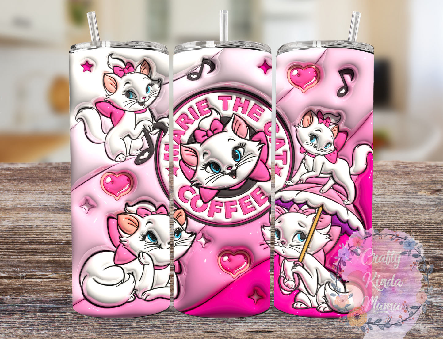 Fancy Cat 20oz Hot and Cold Tumbler OR Sports Bottle