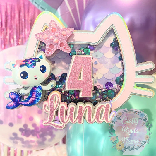 Mercat Gabby Cat Playhouse Inspired Custom Cake Topper